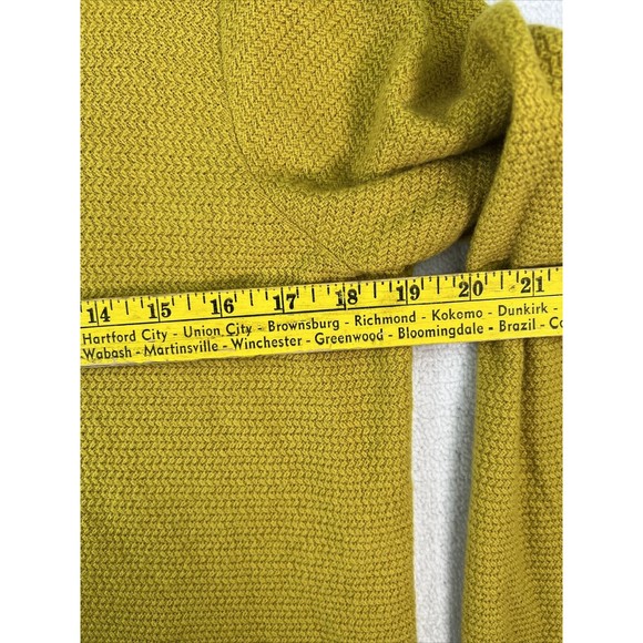 GAP Mustard Gold V-Neck Sweater Merino Wool Blend Womens Medium - Picture 6 of 10